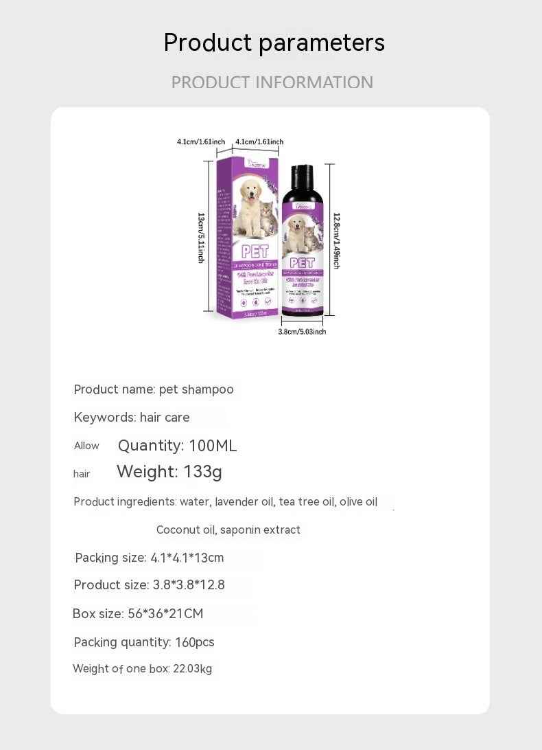 Pet Shampoo Pet Bath Relieve Skin Itching Hair Soft Non-knotted Shampoo